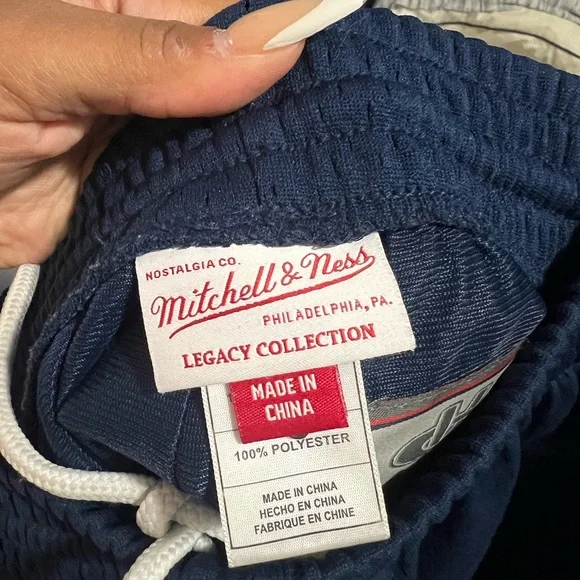 Mitchell & Ness Navy Blue Legacy Shorts - Picture 6 of 8